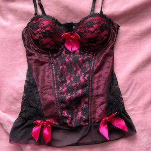 y2k pink corset